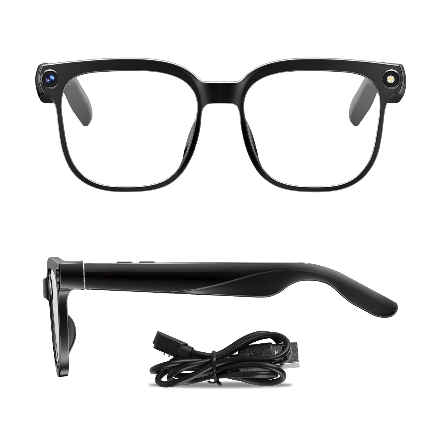 Bluetooth Smart Glasses mit Echtzeit-Übersetzung, Sprachaufnahme und HD-Videofunktion