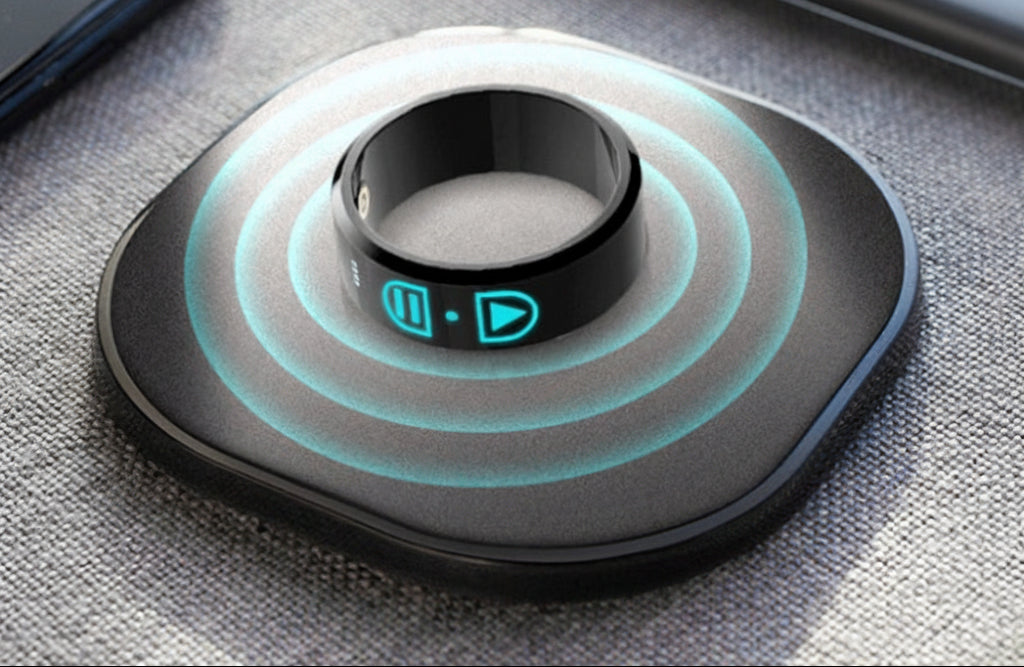 Smarter Bluetooth-Ring mit Touchsteuerung für Musik und Medien im modernen Tech-Gadget-Design