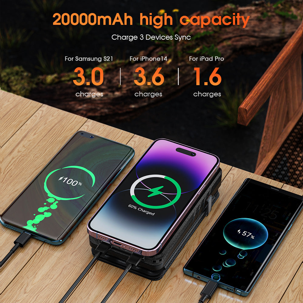 Solar Powerbank „Sun Fold Max“ – Autark, vielseitig & smart geladen