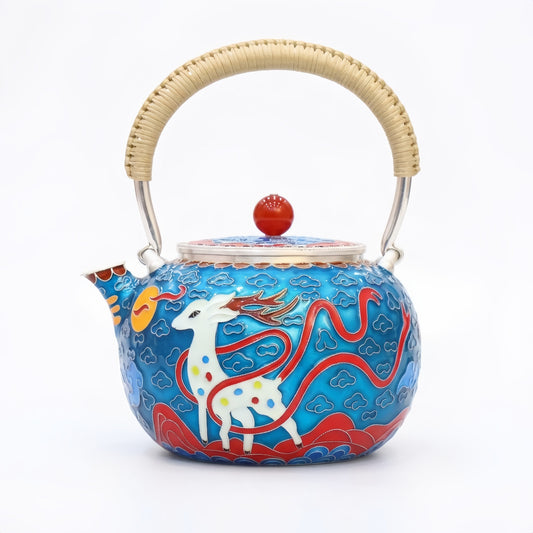 Teekanne „Cloisonné Deer Harmony“