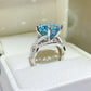 Luxus Ring „Azure Crown Moissanite“