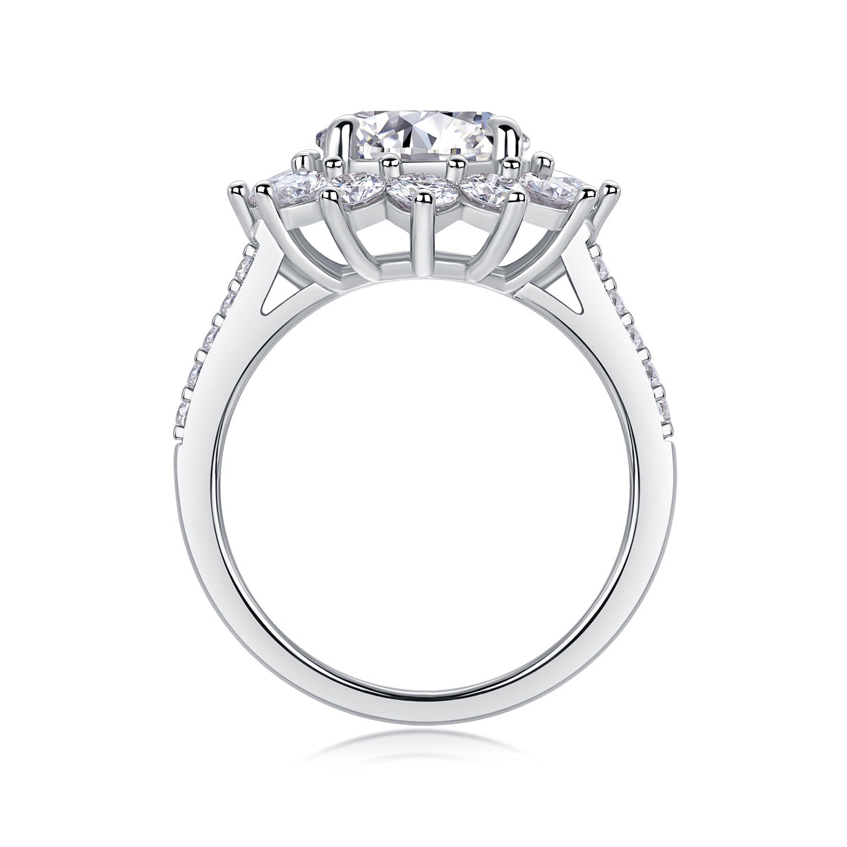 Sunflower Radiance Moissanit Ring