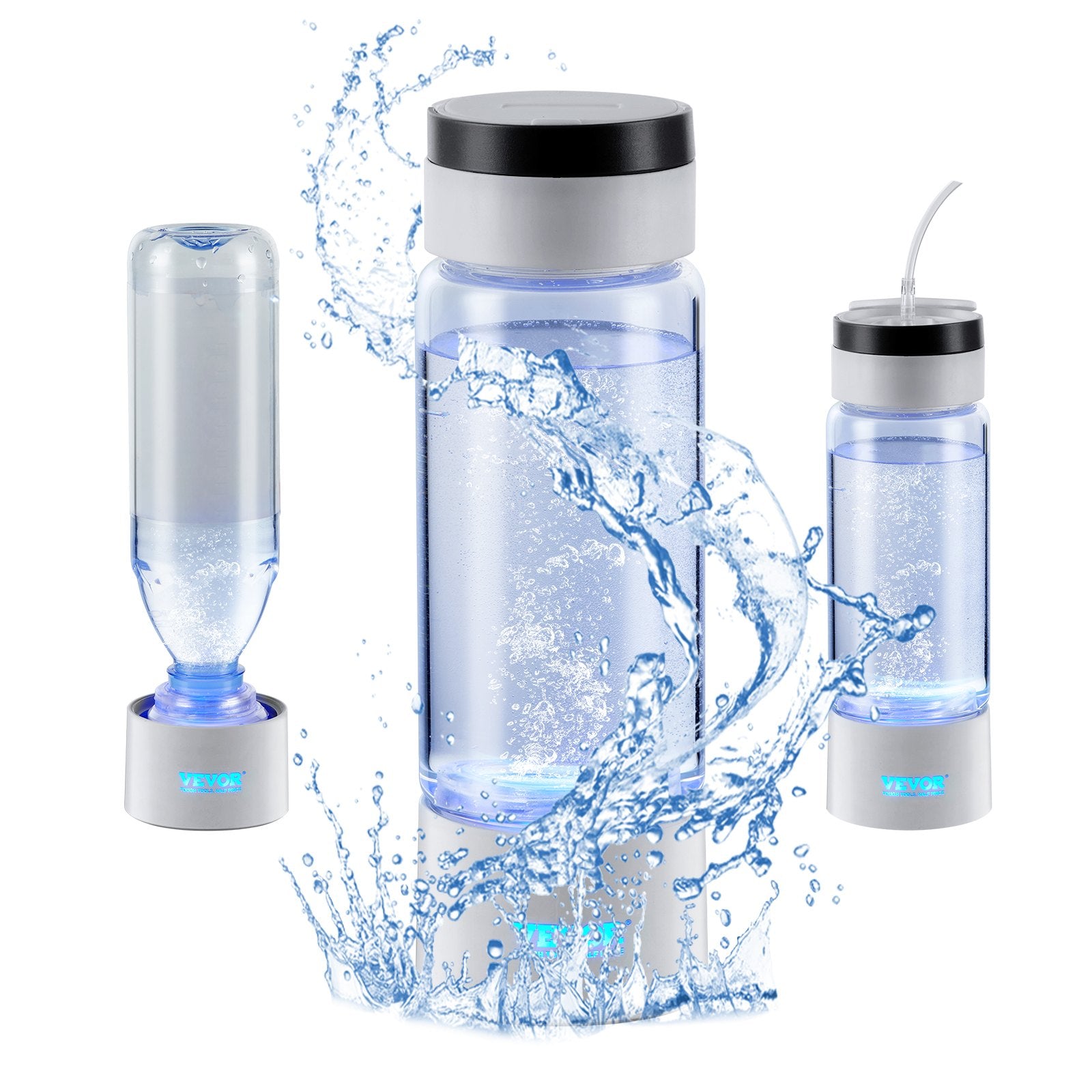 Trinkflasche mit Wasserstoff-Technologie für frisches, ionisiertes Wasser im modernen und tragbaren Design