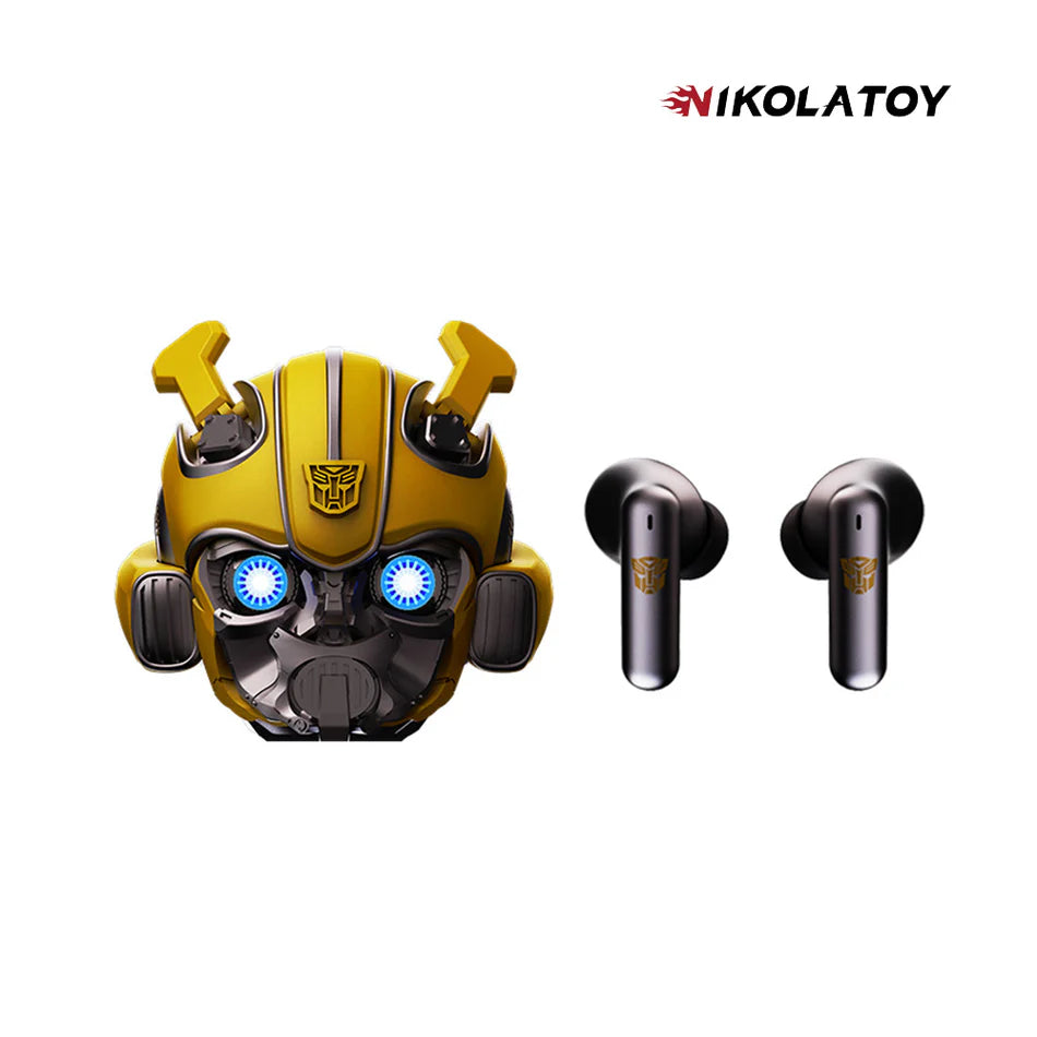 Transformers Bluetooth Kopfhörer mit futuristischem Design und kabellosem Sound für Musik und Gaming unterwegs