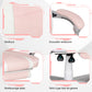 Chaise gaming, fauteuil gaming ergonomique avec repose-pieds, hauteur réglable, dossier inclinable, 63x63x123cm, rose